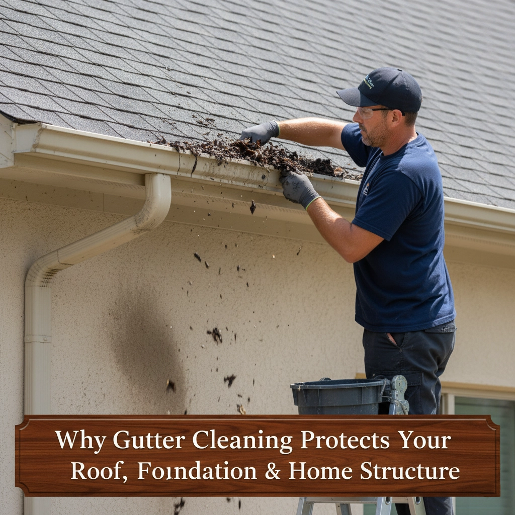 Why Gutter Cleaning Protects Your Roof, Foundation & Home Structure